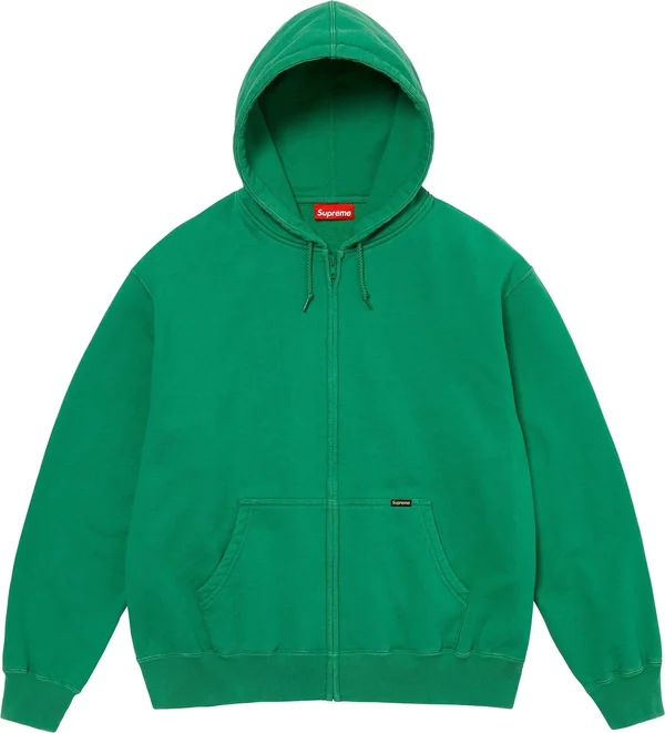 Supreme Work Zip Up Hooded Sweatshirt - Green (front)