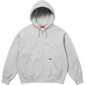 Supreme Work Zip Up Hooded Sweatshirt Heather Grey