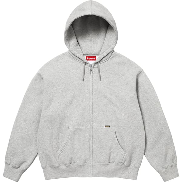 Supreme Work Zip Up Hooded Sweatshirt - Heather Grey (front)