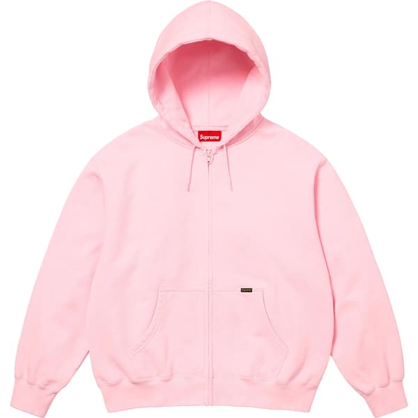 Supreme Work Zip Up Hooded Sweatshirt - Light Pink (front)