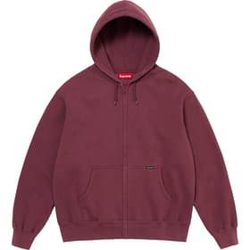 Supreme Work Zip Up Hooded Sweatshirt Maroon
