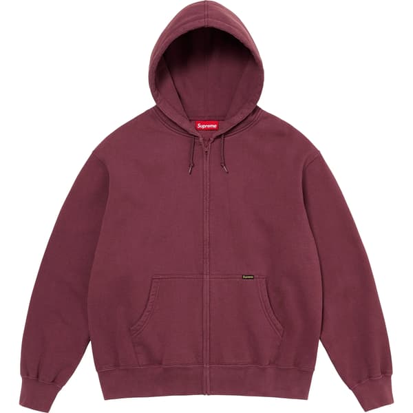 Supreme Work Zip Up Hooded Sweatshirt - Maroon (front)