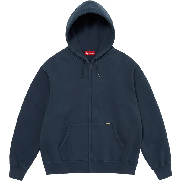 Supreme Work Zip Up Hooded Sweatshirt - Navy (front)