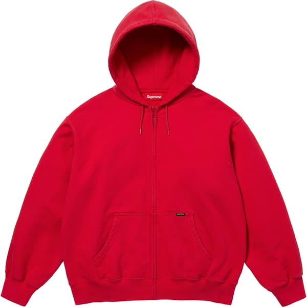 Supreme Work Zip Up Hooded Sweatshirt - Red (front)