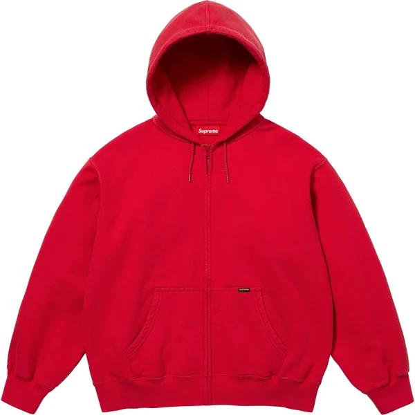 Supreme Work Zip Up Hooded Sweatshirt - Red (front)