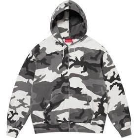 Supreme Work Zip Up Hooded Sweatshirt Snow Camo