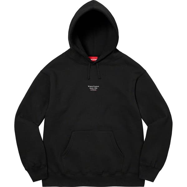 Supreme World Famous Micro Hooded Sweatshirt - Black (front)