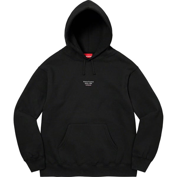 Supreme World Famous Micro Hooded Sweatshirt - Black (front)