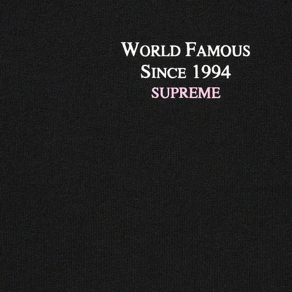 Supreme World Famous Micro Hooded Sweatshirt - Black (front)