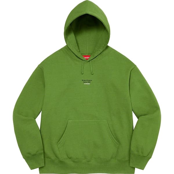 Supreme World Famous Micro Hooded Sweatshirt - Green (front)