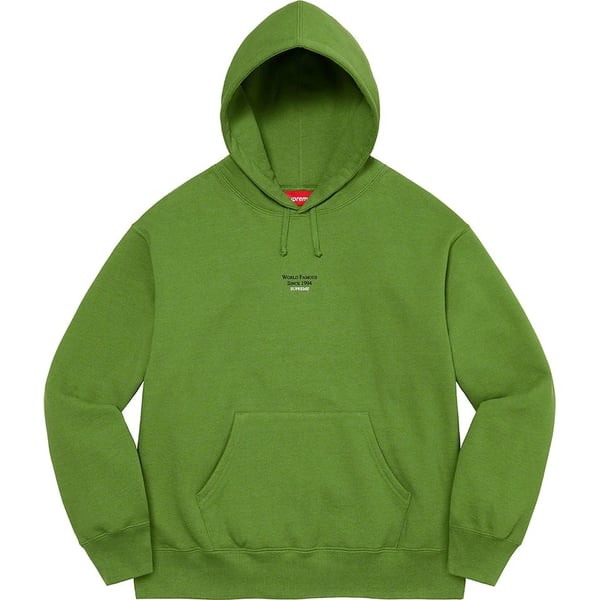 Supreme World Famous Micro Hooded Sweatshirt - Green (front)