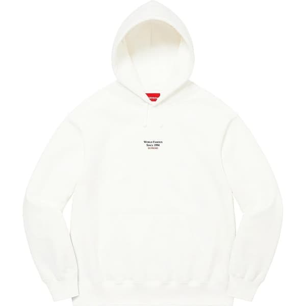 Supreme World Famous Micro Hooded Sweatshirt - White (front)