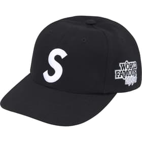 Supreme World Famous S Logo 6-Panel Black