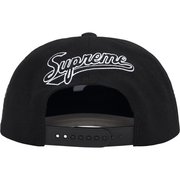 Supreme World Famous S Logo 6-Panel - Black (front)