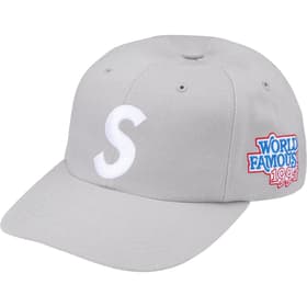 Supreme World Famous S Logo 6-Panel Grey