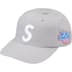 Supreme World Famous S Logo 6-Panel - Grey (front)
