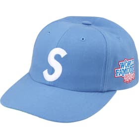 Supreme World Famous S Logo 6-Panel Light Blue
