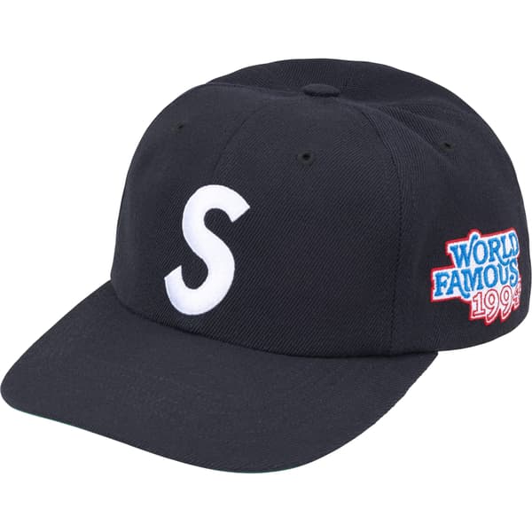 Supreme World Famous S Logo 6-Panel - Navy (front)