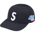 Supreme World Famous S Logo 6-Panel - Navy (front)