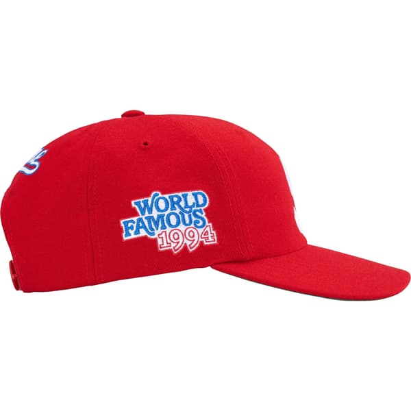 Supreme World Famous S Logo 6-Panel - Red (front)