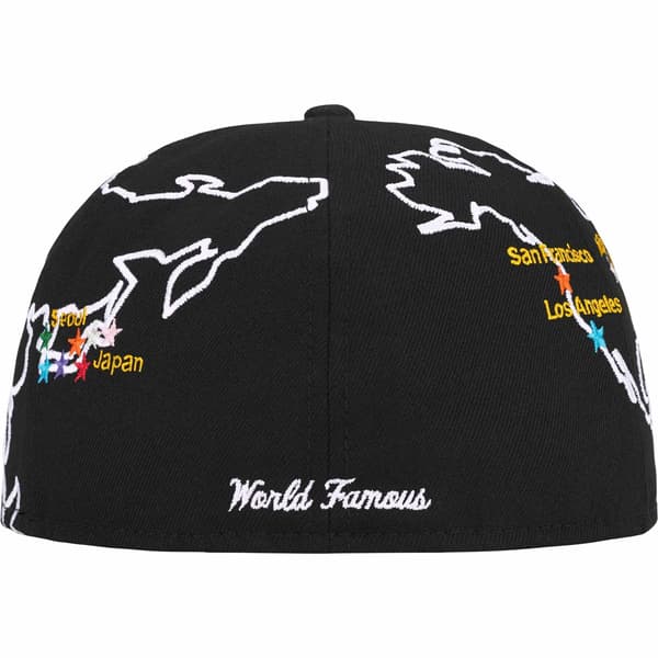 Supreme Worldwide Box Logo New Era - Black (front)