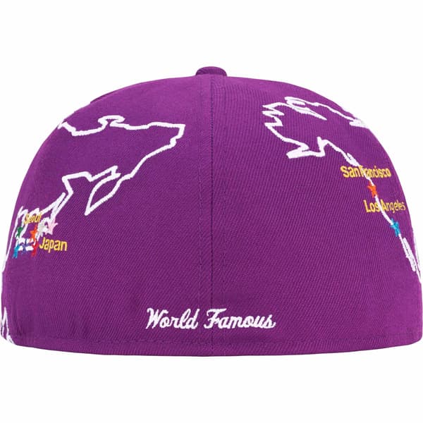 Supreme Worldwide Box Logo New Era - Purple (front)