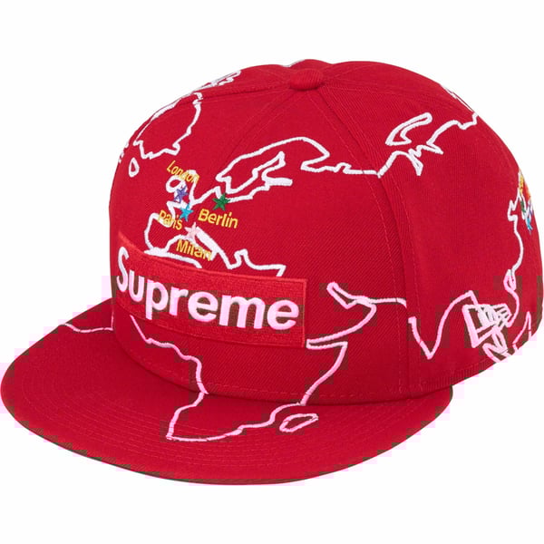 Supreme Worldwide Box Logo New Era - Red (front)