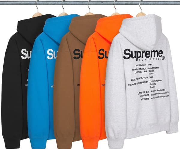 Supreme Worldwide Hooded Sweatshirt - Product Image
