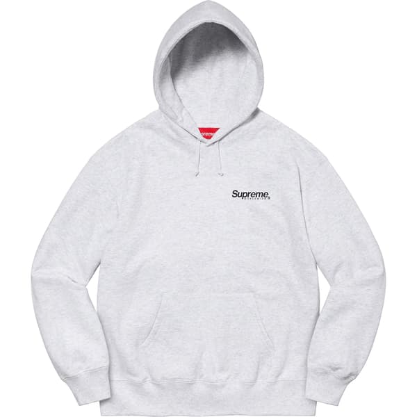 Supreme Worldwide Hooded Sweatshirt - Ash Grey (front)