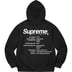 Supreme Worldwide Hooded Sweatshirt - Black (front)