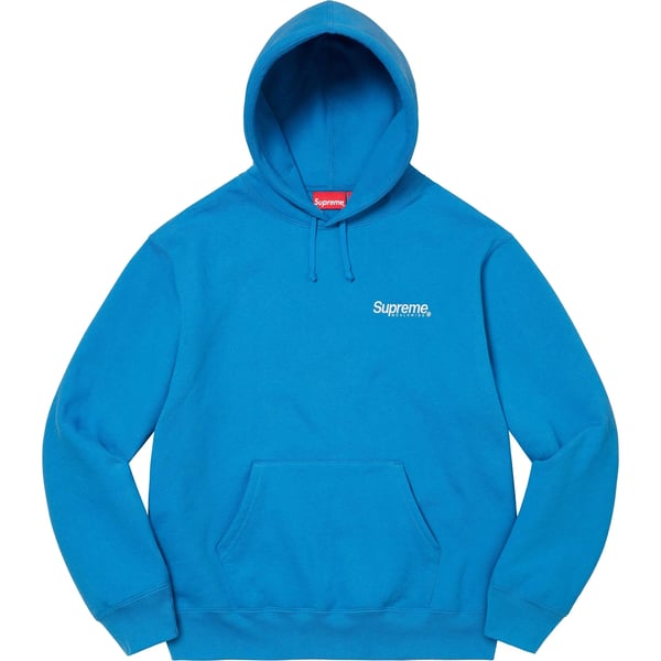 Supreme Worldwide Hooded Sweatshirt - Blue (front)