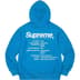 Supreme Worldwide Hooded Sweatshirt - Blue (front)