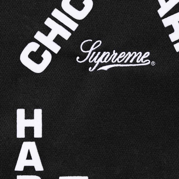 Supreme Worldwide Tricot Track Jacket - Black (front)