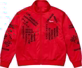 Supreme Worldwide Tricot Track Jacket Red