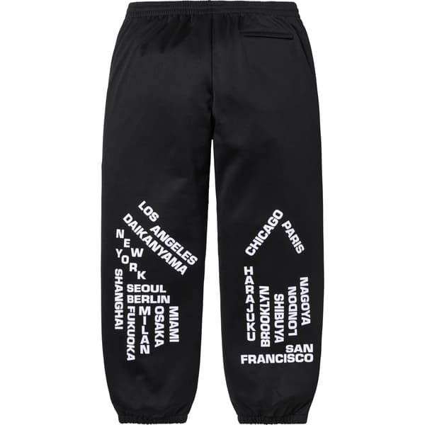 Supreme Worldwide Tricot Track Pant - Black (front)