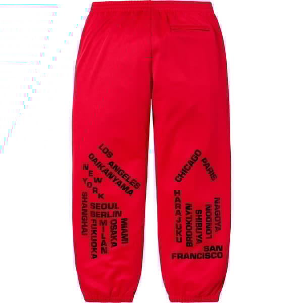 Supreme Worldwide Tricot Track Pant - Red (front)