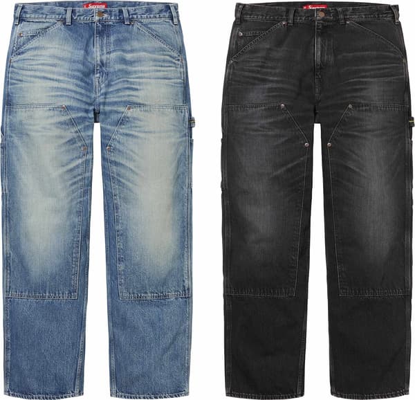 Supreme Worn Double Knee Denim Painter Jean - Product Image