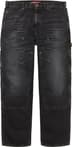 Supreme Worn Double Knee Denim Painter Jean - Washed Black (front)