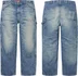 Supreme Worn Double Knee Denim Painter Jean - Washed Indigo (front)
