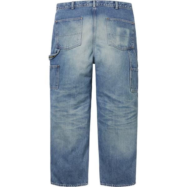 Supreme Worn Double Knee Denim Painter Jean - Washed Indigo (front)