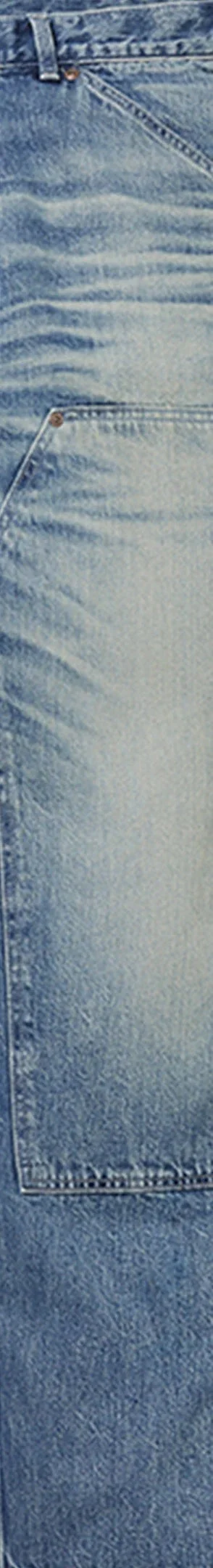 Supreme Worn Double Knee Denim Painter Jean - Washed Indigo (front)