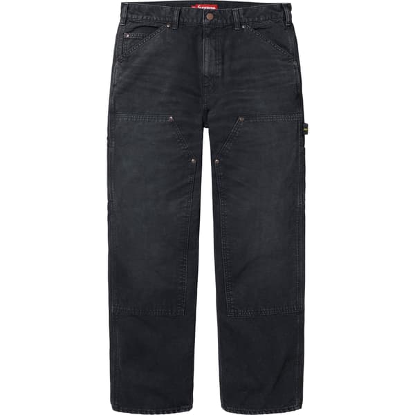 Supreme Worn Double Knee Painter Pant - Black (front)