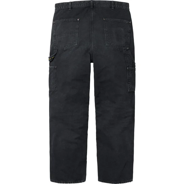 Supreme Worn Double Knee Painter Pant - Black (front)