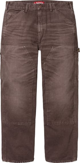 Supreme Worn Double Knee Painter Pant Brown