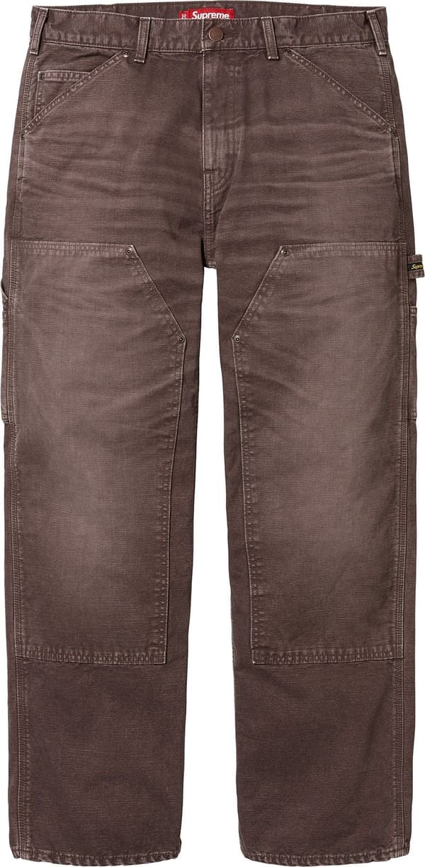 Supreme Worn Double Knee Painter Pant - Brown (front)