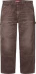 Supreme Worn Double Knee Painter Pant - Brown (front)