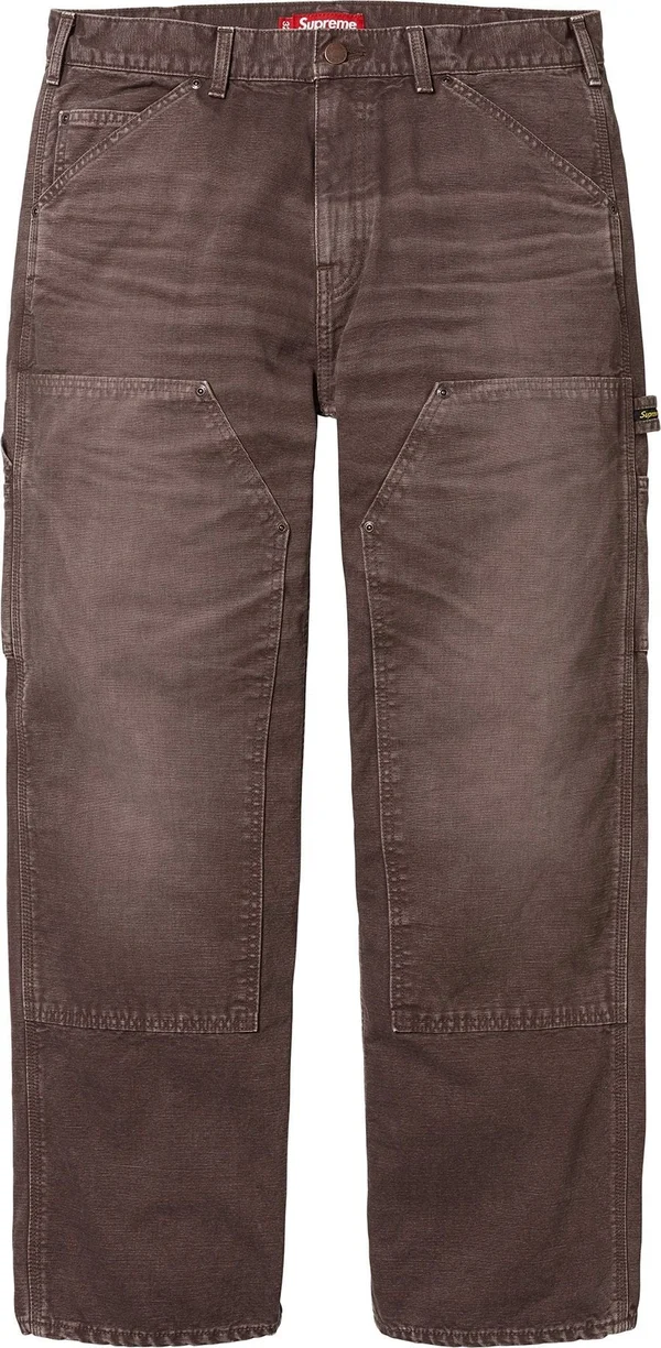 Supreme Worn Double Knee Painter Pant - Brown (front)