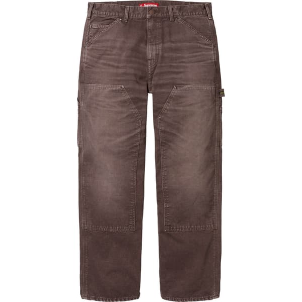 Supreme Worn Double Knee Painter Pant - Brown (front)