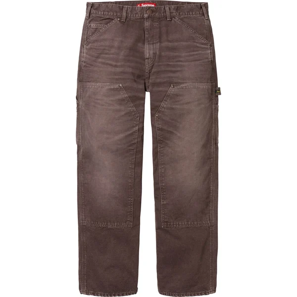 Supreme Worn Double Knee Painter Pant - Brown (front)