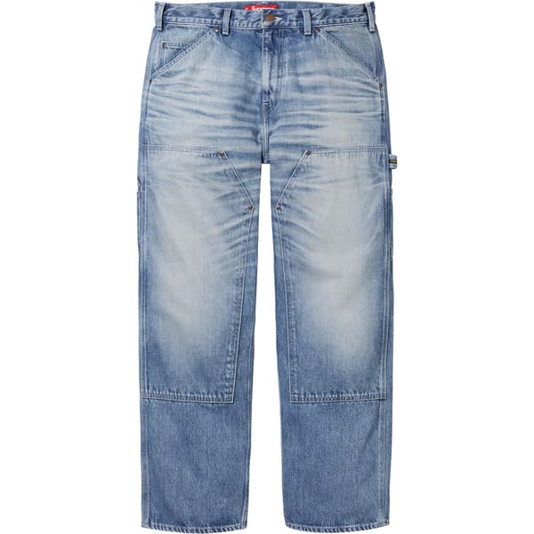 Supreme Worn Double Knee Painter Pant - Denim (front)